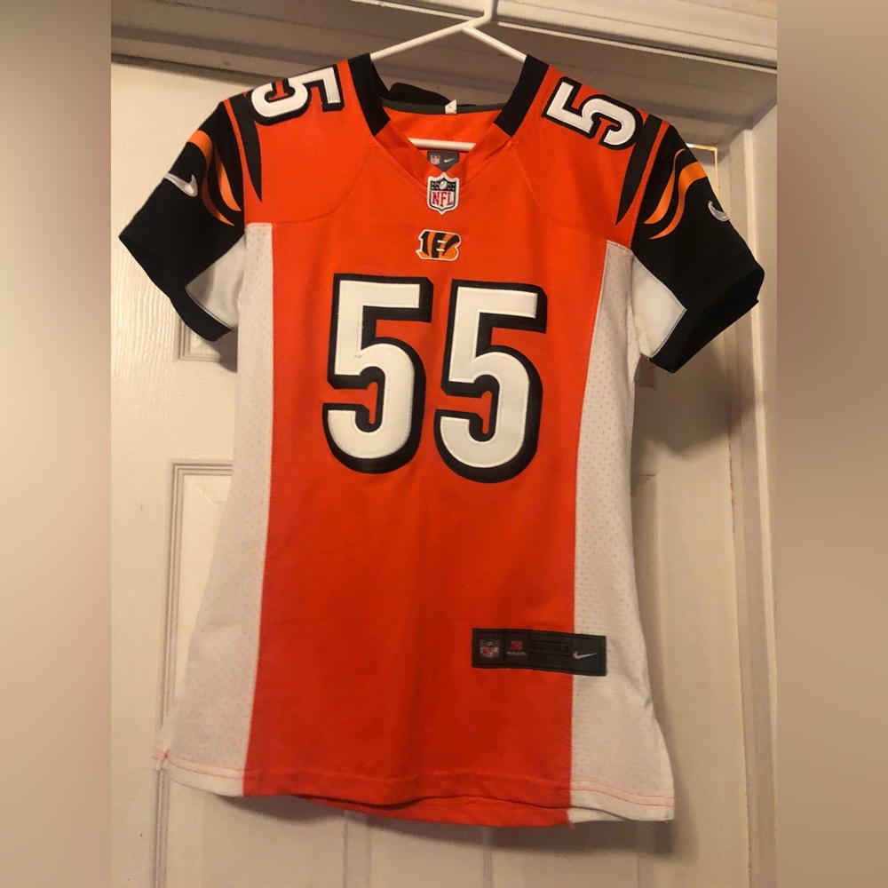 Nike Women's Orange and Black Sports Jersey
